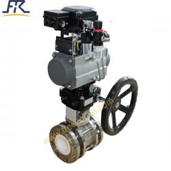 Pneumatic Ceramic Lined V Port Control Ball Valve