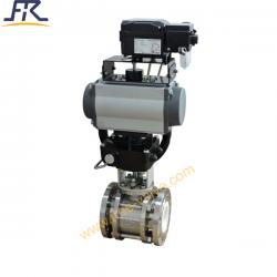 Pneumatic ceramic lined segment Control ball valve 