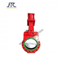 FRZ73PU manual operation PU lined slurry knife gate valve