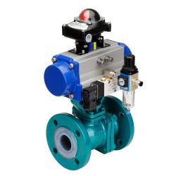 Pneumatic actuator with valve