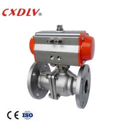 Actuator Flange Ball Valve Double Acting Pneumatic Control Dn80