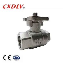 2PC Stainless Steel 316 Ball Valves 1000WOG with Mounting Pad