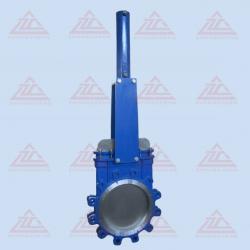 Hydraulic knife gate valve