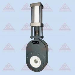 Swing ceramic feed valve